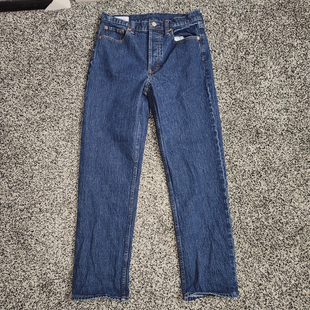 Gap Cheeky Straight High Rise Button Fly Jeans Sz 28/6 Reg Darkwash Classic 90's